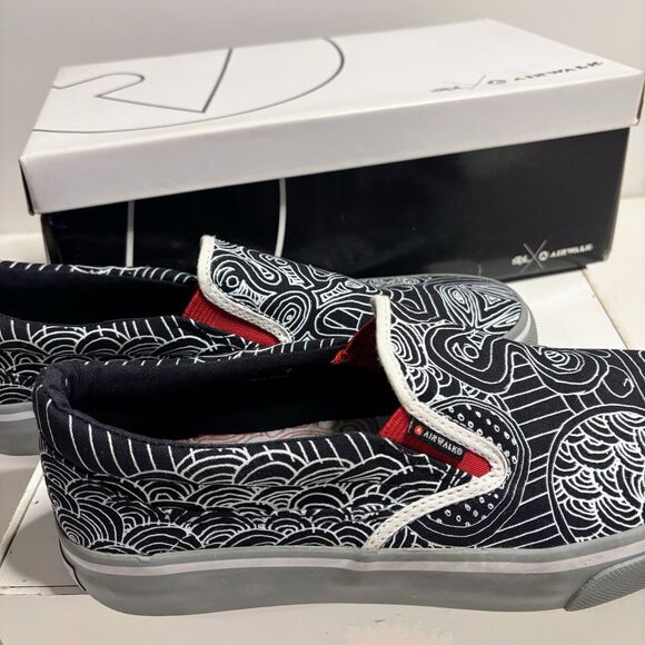 STPL x Airwalk Slip On Vintage 2009 Classic Shoe SKATE Wearable Art Jeff Staple main image 9